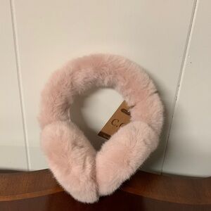 C.C Faux Fur Winter Warm Earmuff .. Blush Pink